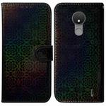 For Nokia C21 Colorful Magnetic Buckle Leather Phone Case(Black)