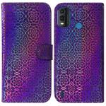 For Nokia G11 Plus Colorful Magnetic Buckle Leather Phone Case(Purple)