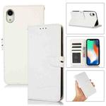 For iPhone XR Cross Texture Horizontal Flip Leather Phone Case(White)