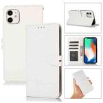 For iPhone 11 Cross Texture Horizontal Flip Leather Phone Case (White)