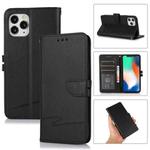 For iPhone 11 Pro Cross Texture Horizontal Flip Leather Phone Case (Black)