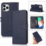 For iPhone 11 Pro Cross Texture Horizontal Flip Leather Phone Case (Dark Blue)