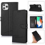 For iPhone 11 Pro Max Cross Texture Horizontal Flip Leather Phone Case (Black)