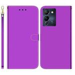 For Infinix Note 12 G96/X670 Imitated Mirror Surface Horizontal Flip Leather Phone Case(Purple)