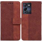 For Infinix Note 12 G96/X670 Geometric Embossed Leather Phone Case(Brown)