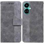 For Tecno Camon 19 Geometric Embossed Leather Phone Case(Grey)