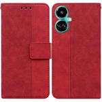 For Tecno Camon 19 Pro 5G Geometric Embossed Leather Phone Case(Red)