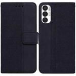 For Tecno Pova 3 LE7 Geometric Embossed Leather Phone Case(Black)