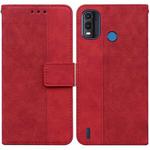 For Nokia G11 Plus Geometric Embossed Leather Phone Case(Red)