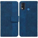 For Nokia G11 Plus Geometric Embossed Leather Phone Case(Blue)