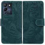 For Infinix Note 12 G96/X670 Tiger Embossing Pattern Horizontal Flip Leather Phone Case(Green)