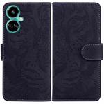 For Tecno Camon 19 Tiger Embossing Pattern Horizontal Flip Leather Phone Case(Black)