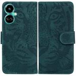 For Tecno Camon 19 Pro 5G Tiger Embossing Pattern Horizontal Flip Leather Phone Case(Green)