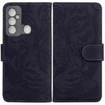 For Tecno Spark 6 GO Tiger Embossing Pattern Horizontal Flip Leather Phone Case(Black)