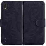 For Nokia C2 2nd Edition Tiger Embossing Pattern Horizontal Flip Leather Phone Case(Black)