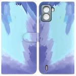 For Tecno Pop 6 No Fingerprints Watercolor Pattern Horizontal Flip Leather Phone Case(Winter Snow)