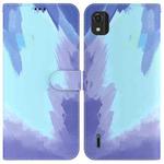 For Nokia C2 2nd Edition Watercolor Pattern Horizontal Flip Leather Phone Case(Winter Snow)
