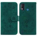 For Nokia G11 Plus Butterfly Rose Embossed Leather Phone Case(Green)