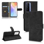 For vivo X70 Skin Feel Magnetic Flip Leather Phone Case(Black)