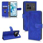For vivo X80 Skin Feel Magnetic Flip Leather Phone Case(Blue)