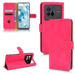 For vivo X80 Skin Feel Magnetic Flip Leather Phone Case(Rose Red)