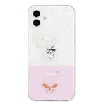 For iPhone 12 Bronzing Butterfly Flower Phone Case(Dandelions)