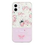 For iPhone 11 Bronzing Butterfly Flower Phone Case (Peony)