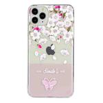 For iPhone 11 Pro Bronzing Butterfly Flower Phone Case (Peach Blossoms)