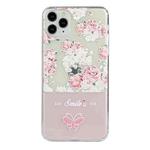 For iPhone 11 Pro Max Bronzing Butterfly Flower Phone Case (Peony)