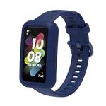 For Huawei Band 7 Silicone Adjustable Elastic Watch Band(Navy Blue)