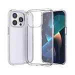 For iPhone 14 Pro Crystal Clear Phone Case(Glitter White)