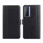 For vivo X70 Ostrich Texture Flip Leather Phone Case(Black)