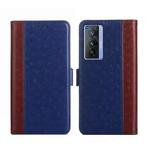 For vivo X70 Ostrich Texture Flip Leather Phone Case(Blue)