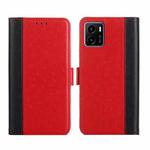 For vivo Y15s Foreign Version Ostrich Texture Flip Leather Phone Case(Red)