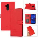 For Huawei Mate 20 lite Cross Texture Horizontal Flip Leather Phone Case(Red)