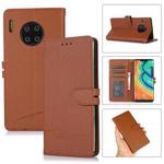 For Huawei Mate 30 Pro Cross Texture Horizontal Flip Leather Phone Case(Brown)