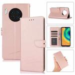 For Huawei Mate 30 Cross Texture Horizontal Flip Leather Phone Case(Pink)