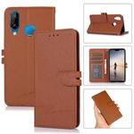 For Huawei P20 lite Cross Texture Horizontal Flip Leather Phone Case(Brown)