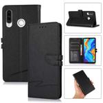 For Huawei P30 lite Cross Texture Horizontal Flip Leather Phone Case(Black)