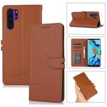 For Huawei P30 Pro Cross Texture Horizontal Flip Leather Phone Case(Brown)