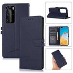 For Huawei P40 Pro Cross Texture Horizontal Flip Leather Phone Case(Dark Blue)