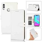 For Honor 10 Lite Cross Texture Horizontal Flip Leather Phone Case(White)