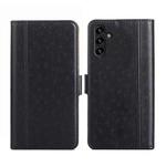 For Samsung Galaxy A13 4G Ostrich Texture Flip Leather Phone Case(Black)