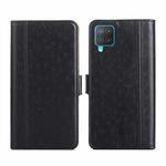 For Samsung Galaxy M12 / F12 Ostrich Texture Flip Leather Phone Case(Black)