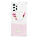 For Samsung Galaxy A53 Bronzing Butterfly Flower Phone Case(Rose Heart)