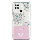 For Xiaomi Redmi 10C Bronzing Butterfly Flower Phone Case(Peacock Flower)