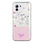 For Xiaomi Mi 11 Lite Bronzing Butterfly Flower Phone Case(Cherry Blossoms)