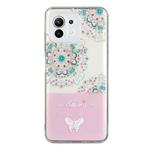 For Xiaomi Mi 11 Lite Bronzing Butterfly Flower Phone Case(Peacock Flower)