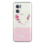 For OnePlus Nord CE 2 5G Bronzing Butterfly Flower Phone Case(Rose Heart)