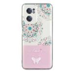 For OnePlus Nord CE 2 5G Bronzing Butterfly Flower Phone Case(Peacock Flower)